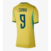 Stroje piłkarskie Brazylia Matheus Cunha #9 Koszulka Podstawowej dla damskie MŚ 2026 Krótki Rękaw